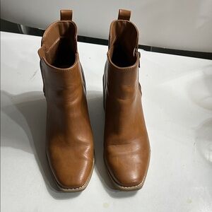 New Brown Faux Leather Ankle Boots size 8 by universal thread
